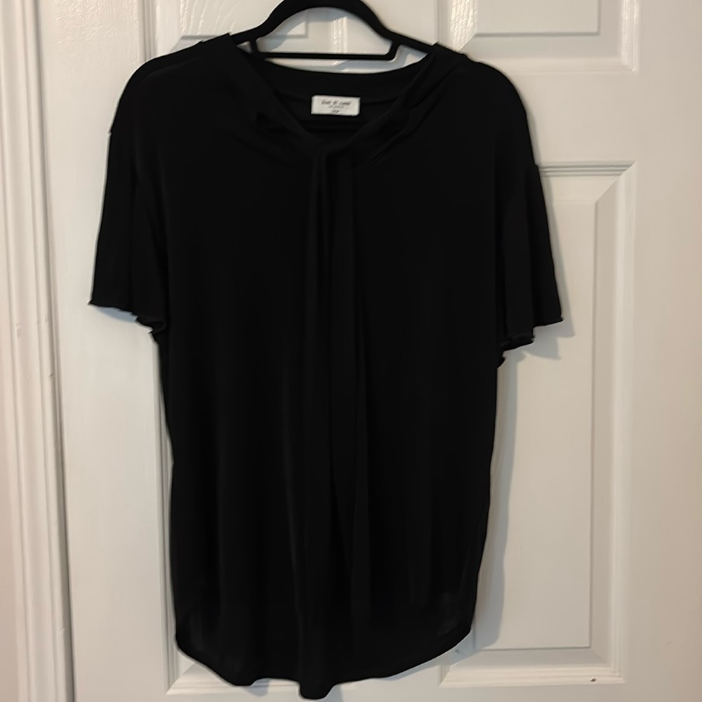 Sheer black shimmer blouse